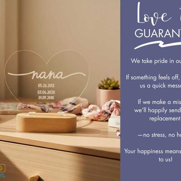 Mother’s Day Personalized Night Light | Custom Gift for Nana, Grandma & Mom - Picture 6 of 8